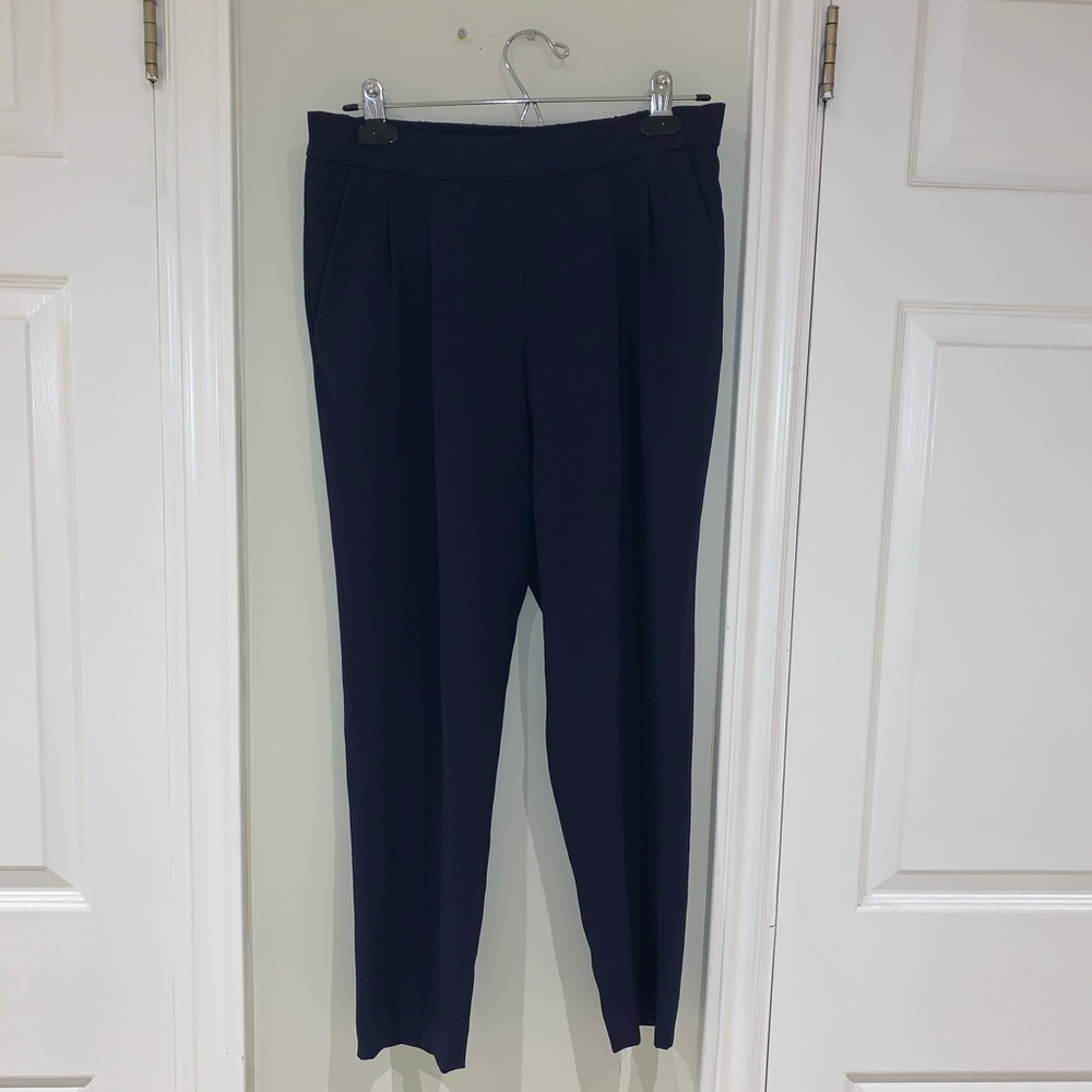 Babaton Cohen Pant Terado Navy Cropped Length. - Picture 3 of 8
